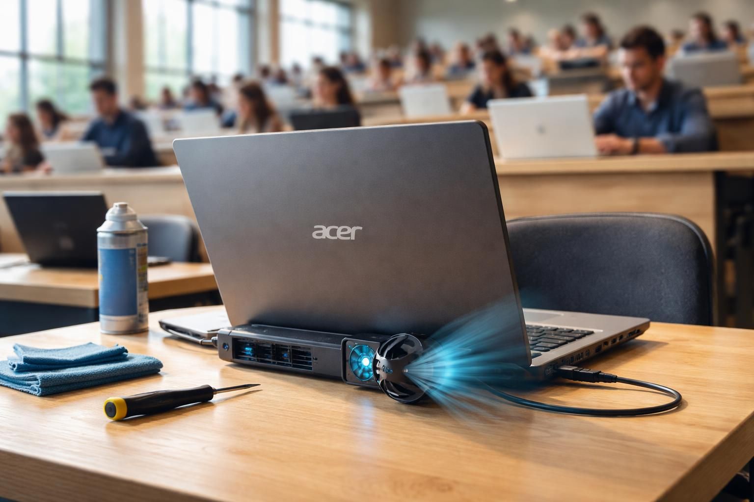 conseils de maintenance pour éviter la surchauffe des pc portables acer lors des cours en amphithéâtre et assurer un fonctionnement optimal.